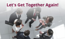 In-person business networking meeting